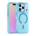 For iPhone 17 Pro MagSafe Frosted Translucent TPU + PC Full Coverage Phone Case(Blue)