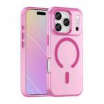 For iPhone 17 Pro MagSafe Frosted Translucent TPU + PC Full Coverage Phone Case(Pink)