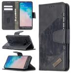 For Samsung Galaxy S10 Matching Color Crocodile Texture Horizontal Flip PU Leather Case with Wallet & Holder & Card Slots(Black)