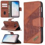 For Samsung Galaxy S10e Matching Color Crocodile Texture Horizontal Flip PU Leather Case with Wallet & Holder & Card Slots(Brown)