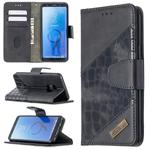 For Samsung Galaxy S9 Matching Color Crocodile Texture Horizontal Flip PU Leather Case with Wallet & Holder & Card Slots(Black)
