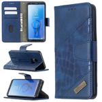 For Samsung Galaxy S9 Matching Color Crocodile Texture Horizontal Flip PU Leather Case with Wallet & Holder & Card Slots(Blue)