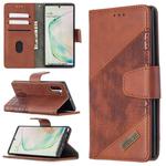 For Samsung Galaxy Note 10 Matching Color Crocodile Texture Horizontal Flip PU Leather Case with Wallet & Holder & Card Slots(Brown)