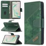 For Samsung Galaxy Note 10 Matching Color Crocodile Texture Horizontal Flip PU Leather Case with Wallet & Holder & Card Slots(Green)