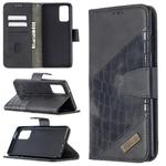 For Samsung Galaxy Note20 Matching Color Crocodile Texture Horizontal Flip PU Leather Case with Wallet & Holder & Card Slots(Black)