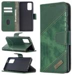 For Samsung Galaxy Note20 Matching Color Crocodile Texture Horizontal Flip PU Leather Case with Wallet & Holder & Card Slots(Green)