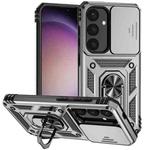 For Samsung Galaxy S24+ 5G Sliding Camshield Holder Phone Case(Silver)