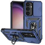 For Samsung Galaxy S24 5G Sliding Camshield Holder Phone Case(Blue)