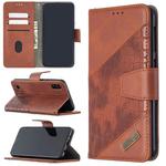 For Samsung Galaxy A10 / M10 Matching Color Crocodile Texture Horizontal Flip PU Leather Case with Wallet & Holder & Card Slots(Brown)