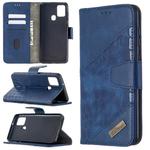 For Samsung Galaxy A21s Matching Color Crocodile Texture Horizontal Flip PU Leather Case with Wallet & Holder & Card Slots(Blue)