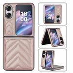 For OPPO Find N2 Flip V-shaped Folding Phone Case(Rose Gold)