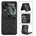 For OPPO Find N3 Flip V-shaped Folding Phone Case(Black)