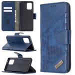 For Samsung Galaxy A91 / S10 Lite Matching Color Crocodile Texture Horizontal Flip PU Leather Case with Wallet & Holder & Card Slots(Blue)