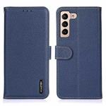 For Samsung Galaxy A35 5G KHAZNEH Litchi Genuine Leather Phone Case(Blue)