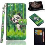 For iPhone 11 Pro Max 3D Painting Pattern Horizontal Flip TPU + PU Leather Case with Holder & Card Slots & Wallet & Lanyard(Bamboo Panda)