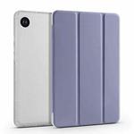 For Samsung Galaxy Tab A9+ X210 3-fold Clear Honeycomb TPU Leather Tablet Case with Pen Slot(Lavender Purple)