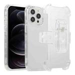 For iPhone 12 Pro Max Frosted PC+TPU Phone Case with Back Clip(White)