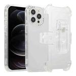 For iPhone 12 Pro Frosted PC+TPU Phone Case with Back Clip(White)