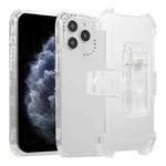 For iPhone 11 Pro Max Frosted PC+TPU Phone Case with Back Clip(White)