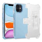 For iPhone 11 Frosted PC+TPU Phone Case with Back Clip(Sky Blue)