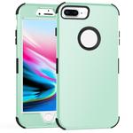 For iPhone 7 / 8 Plus 3 in 1 All-inclusive Shockproof Airbag Silicone + PC Case(Green)