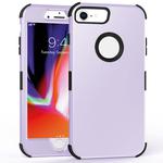 For iPhone 7 / 8 3 in 1 All-inclusive Shockproof Airbag Silicone + PC Case(Purple)