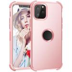 For iPhone 11 Pro 3 in 1 All-inclusive Shockproof Airbag Silicone + PC Case(Rose Gold)