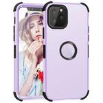 For iPhone 11 Pro Max 3 in 1 All-inclusive Shockproof Airbag Silicone + PC Case(Purple)