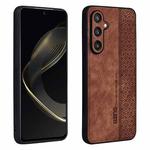 For Samsung Galaxy S24 5G AZNS 3D Embossed Skin Feel Phone Case(Brown)