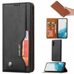 For Samsung Galaxy S25 5G Knead Skin Texture Flip Leather Phone Case(Black)