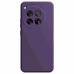 For OnePlus 12 Imitation Liquid Silicone Phone Case(Dark Purple)