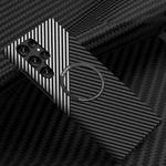 For Samsung Galaxy S25 Ultra 5G Carbon Fiber Texture MagSafe Magnetic Phone Case(Black Silver)