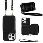 For iPhone 12 Pro Multifunctional Zipper Wallet RFID Phone Leather Case(Black)