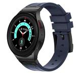 For Samsung Galaxy watch 4 / 5 / 6 AP Series Liquid Silicone Watch Band(Black Blue)