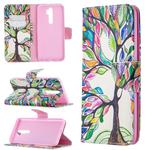 For Oppo A5 (2020) / A9 (2020) Colored Drawing Pattern Horizontal Flip Leather Case with Holder & Card Slots & Wallet(Life Tree)