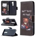 For Oppo A5 (2020) / A9 (2020) Colored Drawing Pattern Horizontal Flip Leather Case with Holder & Card Slots & Wallet(Bear)