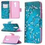For Oppo A5 (2020) / A9 (2020) Colored Drawing Pattern Horizontal Flip Leather Case with Holder & Card Slots & Wallet(Plum Blossom)