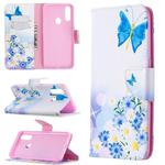 For Oppo A31 (2020) / A81 Colored Drawing Pattern Horizontal Flip Leather Case with Holder & Card Slots & Wallet(Flower and Butterfly)