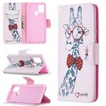 For Samsung Galaxy A21s Colored Drawing Pattern Horizontal Flip Leather Case with Holder & Card Slots & Wallet(Deer)