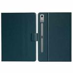 For Lenovo Tab P12 2023 / TB370FU Pure Color Smart Leather Tablet Case(Deep Green)