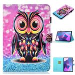 For Lenovo Tab P11 Gen2 /Xiaoxin Pad Plus 2023 Coloured Drawing Stitching Smart Leather Tablet Case(Owl)