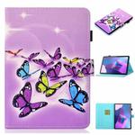 For Lenovo Tab P11 Gen2 /Xiaoxin Pad Plus 2023 Coloured Drawing Stitching Smart Leather Tablet Case(Butterfly)