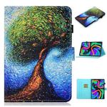 For Lenovo Tab M11/ Xiaoxin Pad 11 2024 Coloured Drawing Stitching Smart Leather Tablet Case(Abstract Tree)