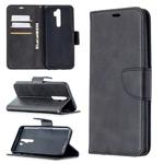 For Oppo A5 (2020) / A9 (2020) Retro Lambskin Texture Pure Color Horizontal Flip PU Leather Case with Holder & Card Slots & Wallet & Lanyard(Black)