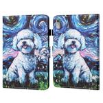 For Lenovo Tab P11 Gen2 /Xiaoxin Pad Plus 2023 Coloured Drawing Stitching Smart Leather Tablet Case(Oil Painting Dog)