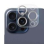 For iPhone 15 Pro Max / 15 Pro Tempered Glass CD Texture Back Camera Film(Titanium)