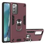 For Samsung Galaxy Note20 2 in 1 Armour Series PC + TPU Protective Case with Ring Holder(Wine Red)