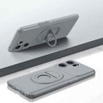 For OPPO K10 Magsafe Hidden Fold Holder Full Coverage Shockproof Phone Case(Grey)