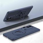 For OPPO Reno10 Pro Magsafe Hidden Fold Holder Full Coverage Shockproof Phone Case(Blue)