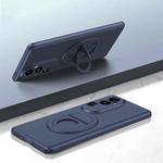For OPPO Reno10 Magsafe Hidden Fold Holder Full Coverage Shockproof Phone Case(Blue)